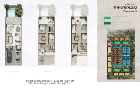 Green Wood Royal: Floor plan Type E1, 3,147 sq ft
