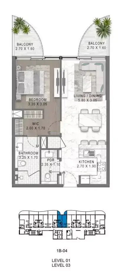Damac Lagoons - Lagoon Views 12: Type 2 户型图