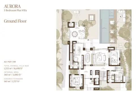 Avra and Aurora: Type A, 16,498 sq ft 户型图