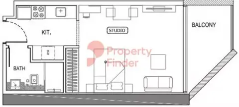 Binghatti Amber: Type B 户型图