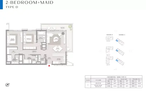 City Walk Crestlane: फ़्लोर प्लान Type D+Maid-Building A, 1,504 sq ft