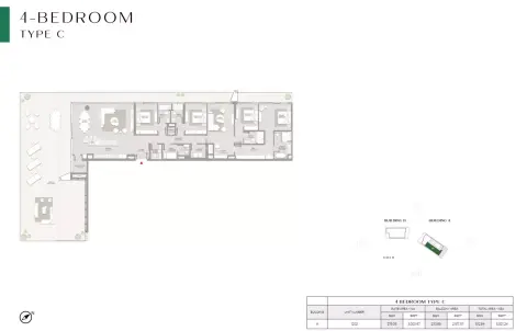 City Walk Crestlane: फ़्लोर प्लान Type C-Building A, 5,521 sq ft