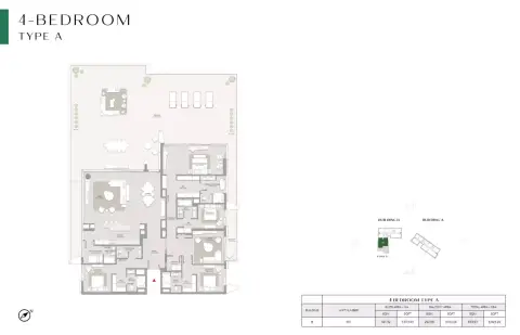 City Walk Crestlane: फ़्लोर प्लान Type A-Building B, 6,823 sq ft