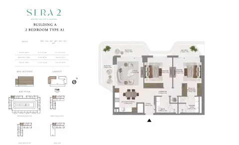 Sera Phase 2: Floor plan Type A1-Building A, 1,319 sq ft