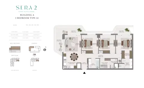 Sera Phase 2: Floor plan Type A1-Building A, 1,663 sq ft