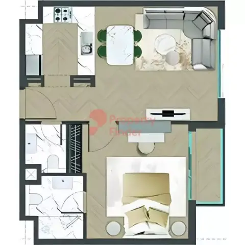Altai Tower: Type D 户型图