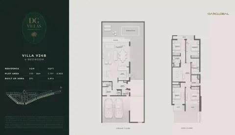 D Villas: Floor plan Type B, 2,914 sq ft