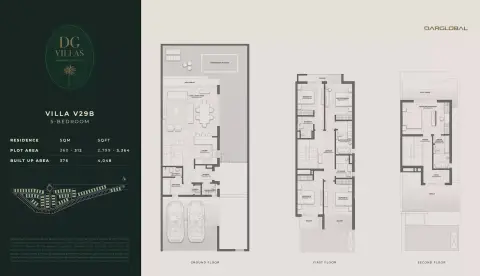 D Villas: Floor plan Type B, 4,048 sq ft