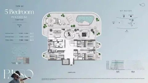Passo: Floor plan Type 01-Tower A, 7,789 sq ft