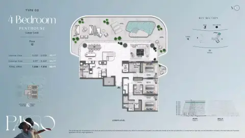 Passo: Floor plan Type 02-Tower A, 7,338 sq ft