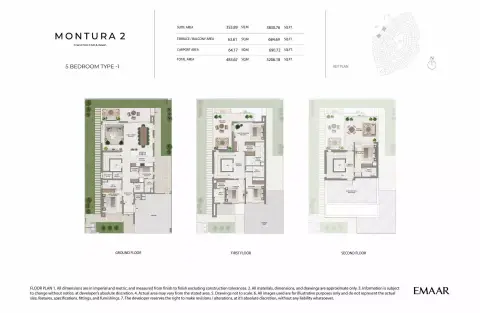 Montura 2 at Grand Polo: Floor plan Type 1, 5,206 sq ft