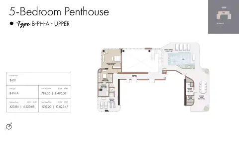 The edit at D3: Floor plan Type A1-Tower B, 13,026 sq ft