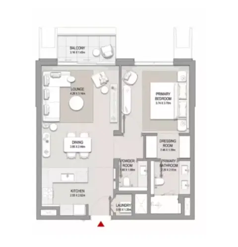 City Walk Crestlane 3: Plan Type A, 772 sq ft