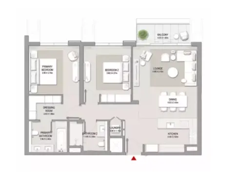 City Walk Crestlane 3: Plan Type A, 1,169 sq ft