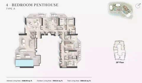 Eltiera Views 2: Floor plan Type A, 5,984 sq ft