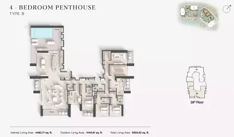 Eltiera Views 2: Floor plan Type B, 5,929 sq ft