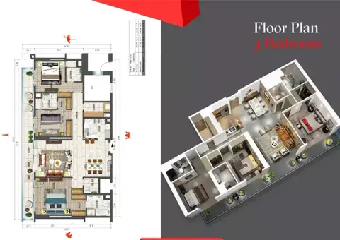 Tonino Lamborghini 4: Floor plan Type 1, 1,510 sq ft