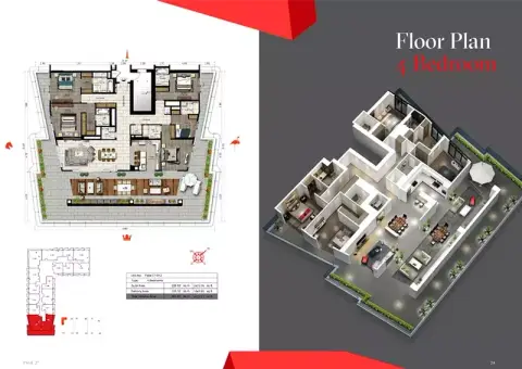 Tonino Lamborghini 4: Floor plan Type 1, 4,117 sq ft