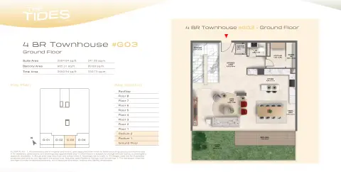 The Tides: Floor plan Type G03, 3,559 sq ft