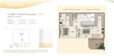 The Tides: Floor plan Type G01, 4,432 sq ft