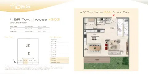 The Tides: Floor plan Type G02, 3,559 sq ft