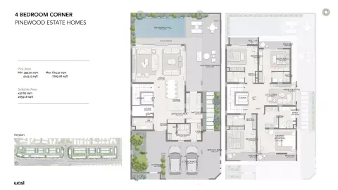 Pinewood Estate Homes: Floor plan Type B, 4,659 sq ft