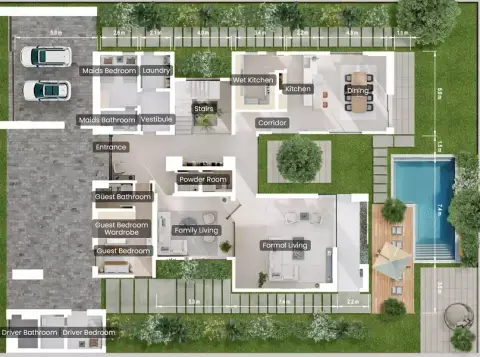 Nura: Plattegrond Type A, 6,599 sq ft