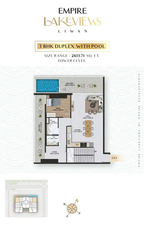 Empire Lakeviews: Lower Level, 2,634 sq ft 户型图