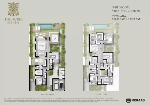 The Acres Estates: Floor plan Type G (M), 7,415 sq ft
