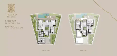The Acres Estates: Floor plan Type H, 6,913 sq ft