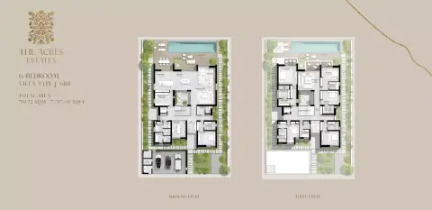 The Acres Estates: Floor plan Type J, 7,747 sq ft