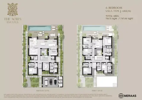 The Acres Estates: Floor plan Type J (M), 7,747 sq ft