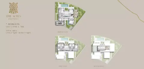The Acres Estates: Floor plan Type L, 11,089 sq ft
