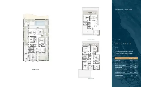 Frond F Beach Collection Villas BLUE HORIZON: Floor plan G + 2 (With Family Room + Roof Lounge & Terrace), 8,369 sq ft