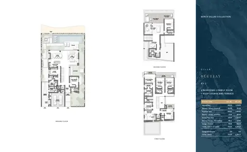 Frond F Beach Collection Villas BLUE HORIZON: Floor plan G + 2 (With Family Room + Roof Lounge & Terrace), 8,293 sq ft
