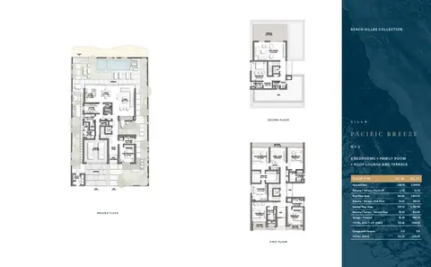 Frond F Beach Collection Villas BLUE HORIZON: Floor plan G + 2 (With Family Room + Roof Lounge & Terrace), 7,677 sq ft
