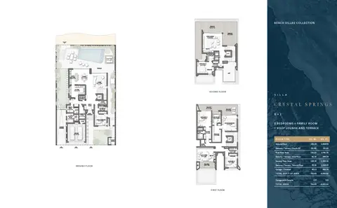 Frond F Beach Collection Villas BLUE HORIZON: Floor plan G + 2 (With Family Room + Roof Lounge & Terrace), 8,465 sq ft