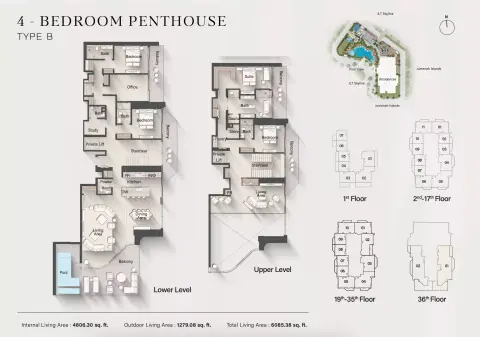 Altiera Heights: Floor plan Type B, 6,085 sq ft