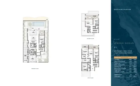 Frond D Beach Collection Villas BLUE HORIZON: Floor plan G + 2 (With Family Room + Roof Lounge & Terrace), 7,940 sq ft
