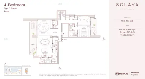 Solaya 1,2 and 3: Планировка Type C DU - T3, 5,391 sq ft