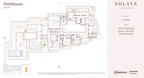 Solaya 1,2 and 3: Планировка Type B PT- T3, 15,331 sq ft