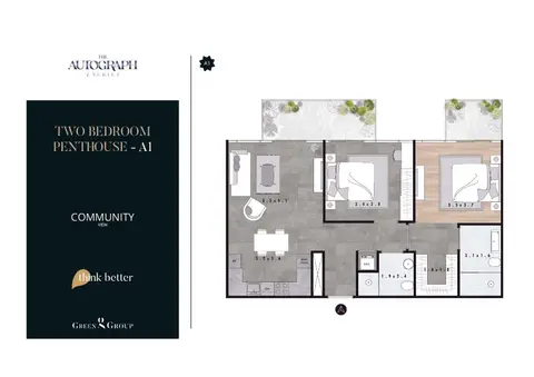 The Autograph I Series: Floor plan TYPE A1