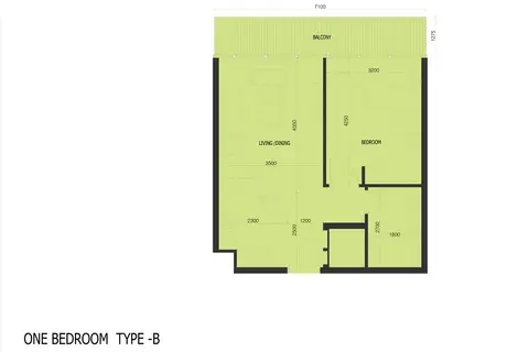 Alexis Tower: Type B 户型图