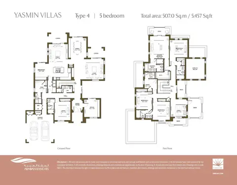 Arabian Ranches: Floor plan Type 4, 5,454 sq ft