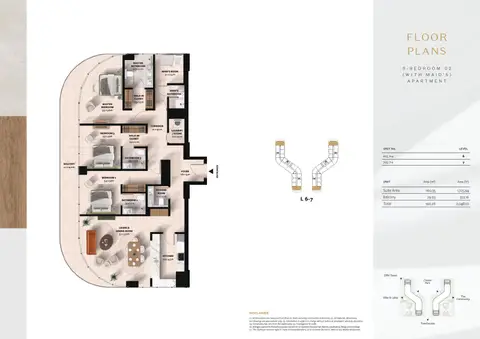 Cascada 1 at Waada: Floor plan TYPE 02 (UNIT 605-714), 2,048 sq ft