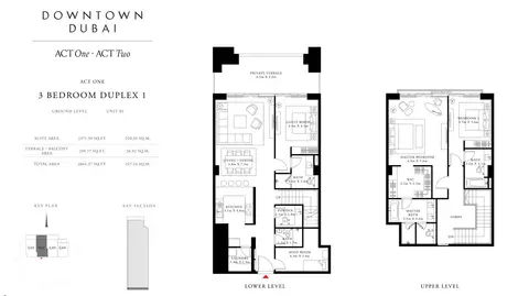ACT Towers: Floor plan Act Towers One, 3 Bedroom Duplex 1,Size 2661.27 Sq.ft, 2,661 sq ft