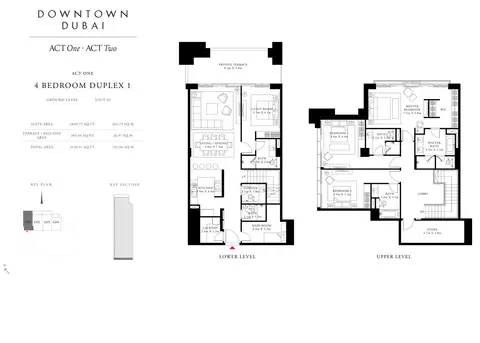 ACT Towers: Floor plan Act Towers One, 4 Bedroom Duplex 1,Size 3139.41 Sq.ft, 3,139 sq ft