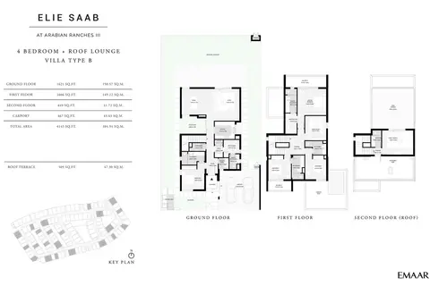 Elie Saab at Arabian Ranches 3: फ़्लोर प्लान Roof Lounge Type B, 4,143 sq ft
