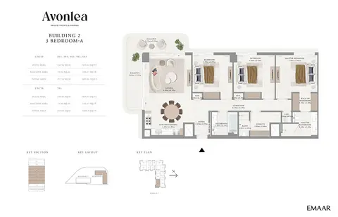 Emaar Avonlea Mina Rashid: Floor plan Type A, 1,691 sq ft