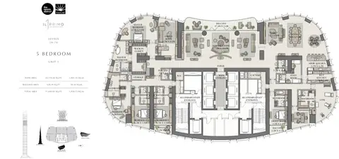 IL Primo: फ़्लोर प्लान 5 Bedroom Unit 1, Size 11406 sq ft, 11,406 sq ft